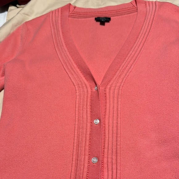 Talbots Sweaters - Talbots Pink Cardigan‎ Sweater V-Neck Ribbed